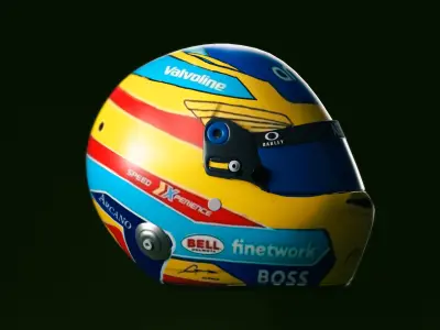  helmet Fernando Alonso 2024 Low-poly 3D model