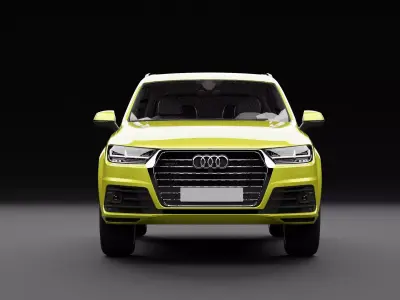 Audi Q7 Tfsi e Yellow 3D model