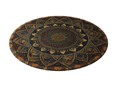 round carpet 14 3D model