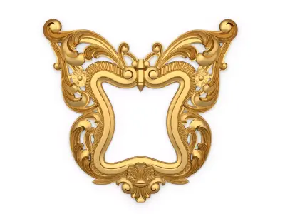 Frame mirror wall ornament onlay 01 3D print model
