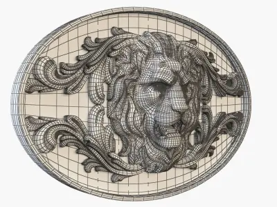 Medallion Lion 3D print model