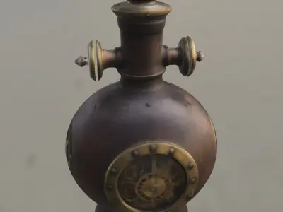 Steampunk Pressure Regulator 3D model