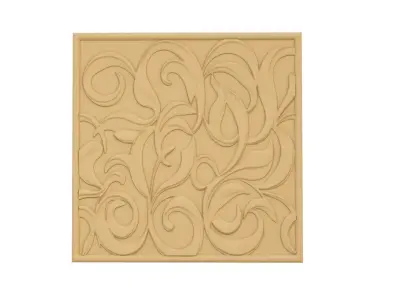 modern panel wall decor set wall relief mural CNC 128 3D model