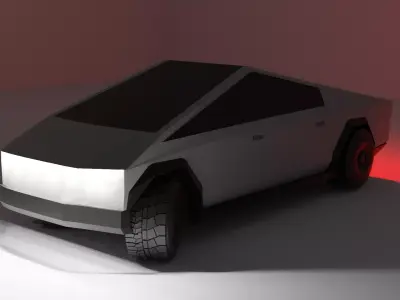 Cybertruck car with light 3D model