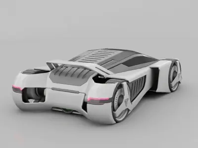 sci-fi sport car  3D model