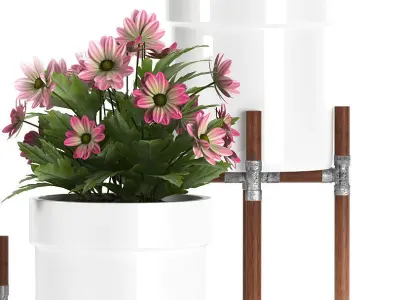 plants stand set 130 3D model