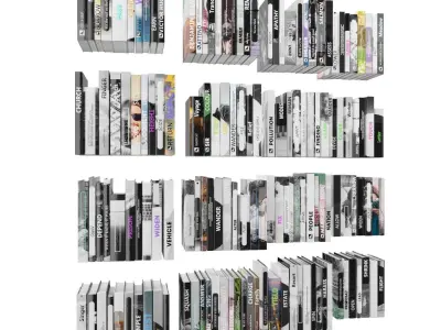 Books 150 pieces 4-9-1 Low-poly 3D model