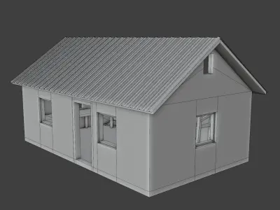 Abandoned workshop Game Raedy  witch Interdoor Low-poly 3D model