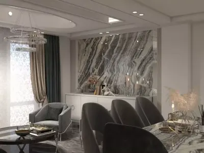 interior neoclassical design  3D model