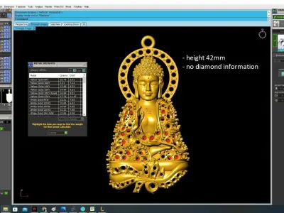 Luxury Buddhist Deity Pendant with Halo Design 3342 3D print model
