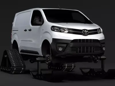 Toyota ProAce Van Ski 2018 3D model