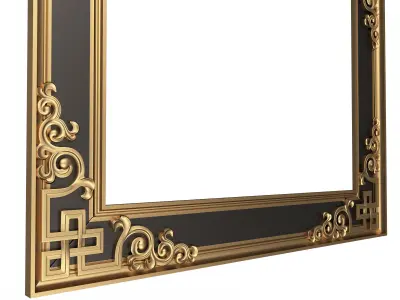 Classic Frame and Mirror 072 Low-poly 3D model