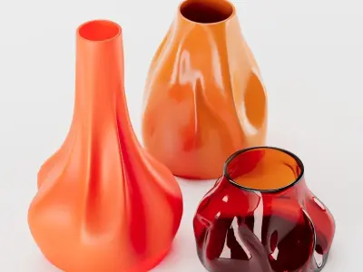 Wavy Glass Vase 3D model