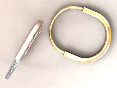 Lock Bracelet T 15cm 3D print model