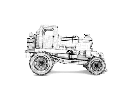 post apocalyptic car 3D model