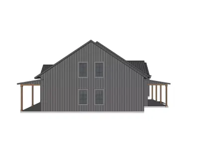 Barndominium House 077 -Archimple LLC Low-poly 3D model