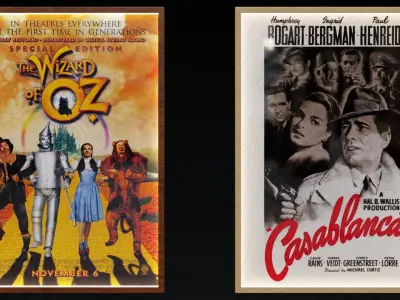 Classic Movies Poster Displays 3D model