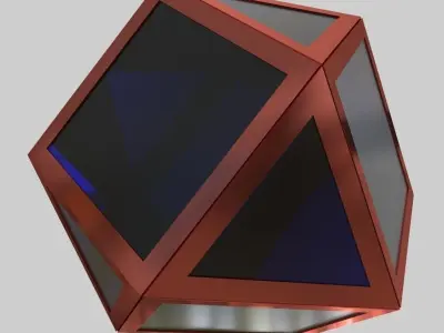 Glass Table 09 Low-poly 3D model