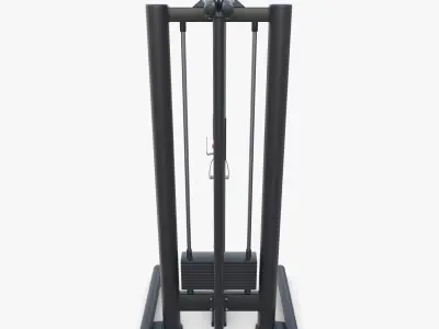 High low pulley 3D model