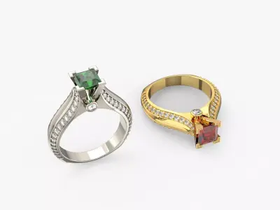 Engagement Ring 3D print model E 09 3D print model