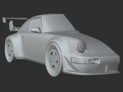 RWB Porsche 911 Turbo Wall-mounted 3D print model