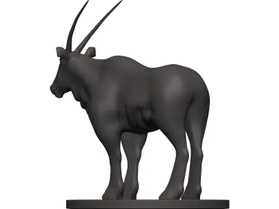 Gemsbok statue of oryx 3D model