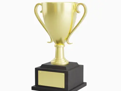 Trophy Cup 04 Low-poly 3D model