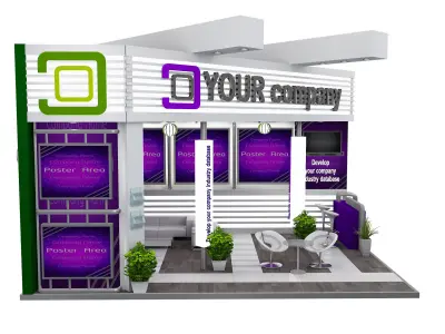 Booth Exhibition Stand a520c 3D model