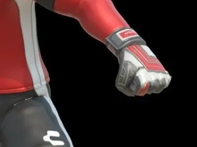 Gloves 3D Soccer Futbol LowPoly HighPoly Low-poly 3D model