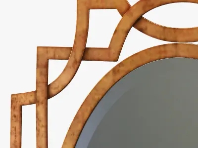 Uttermost margutta forged metal with antiqued gold leaf mirror 3D model