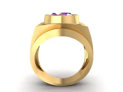 Ruby Gemstone Men Ring 3D Model  2022 3D print model