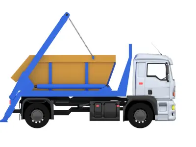 Skip Loader Truck  - Construction Machine BIM Low-poly 3D model