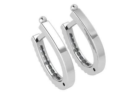 Diamond English Lock Earring 4326 3D print model