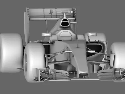 F1 Mercedes AMG W06 Season 2015 3D model