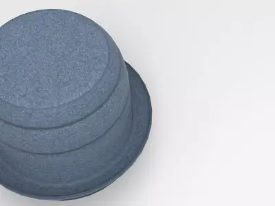 Pozna Stool Low-poly 3D model