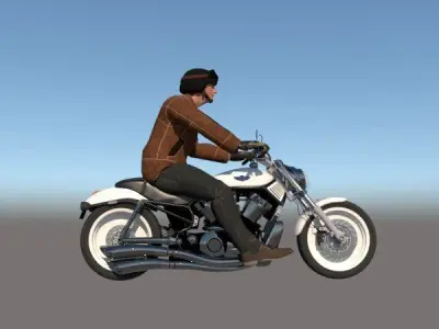 Moto Harley Davidson 3D model