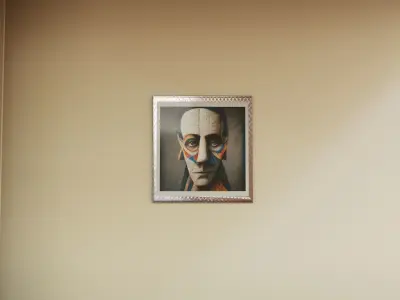 Framed Artwork Picasso Style A2 3D model