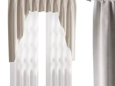 Curtains 01 3D model
