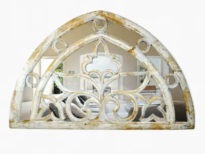 Vintage Arch Transom Mirror 3D model