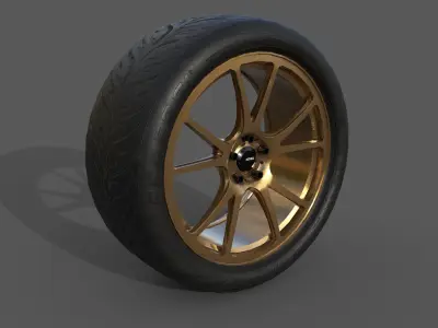 Konig Freeform 18x8 PCD 5x100 Rim Low-poly 3D model