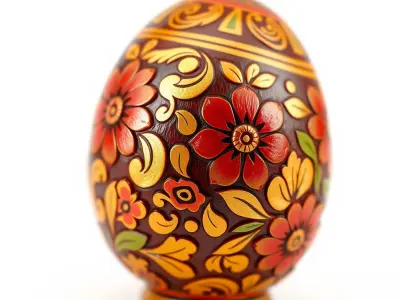 Decorative Floral Egg Model Pack Low-poly 3D model