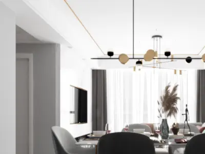 Luxury Modern Restaurant 3D model