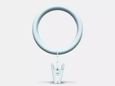 SYRLIG Curtain ringcliphook Low-poly 3D model