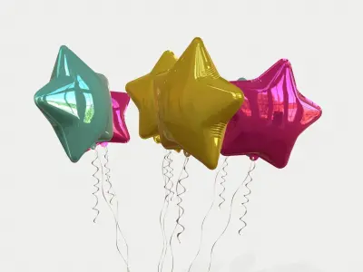 Helium Balloons Star 3D model