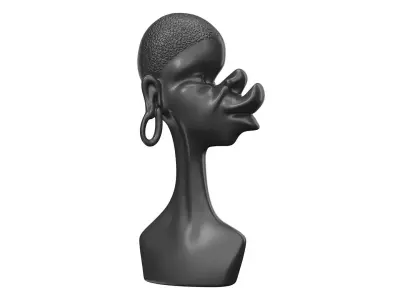 Statuette African Woman 3D model