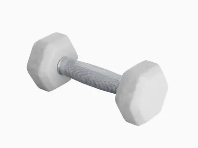 Rubber Dumbbell 02 Low-poly 3D model