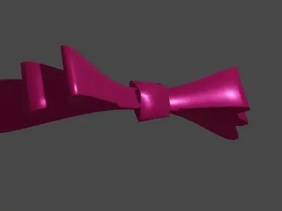 Ribbon bow Free low-poly 3D model