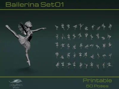 Ballerina Set01 3D model