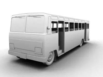 indian bus 3D model