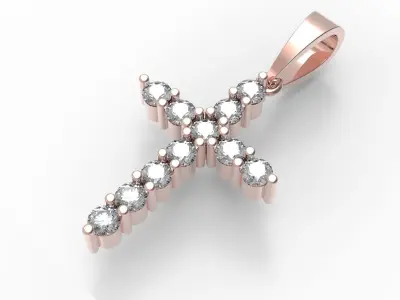 Diamond Cross 3D print model